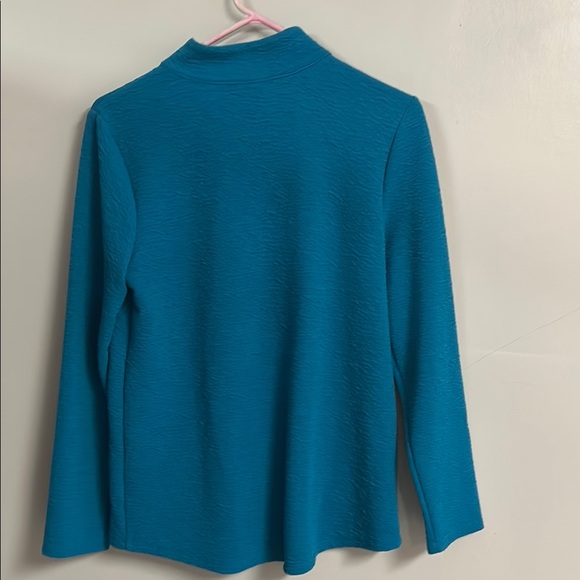 Chico's Teal Full-Zip Jacket - Picture 4 of 5